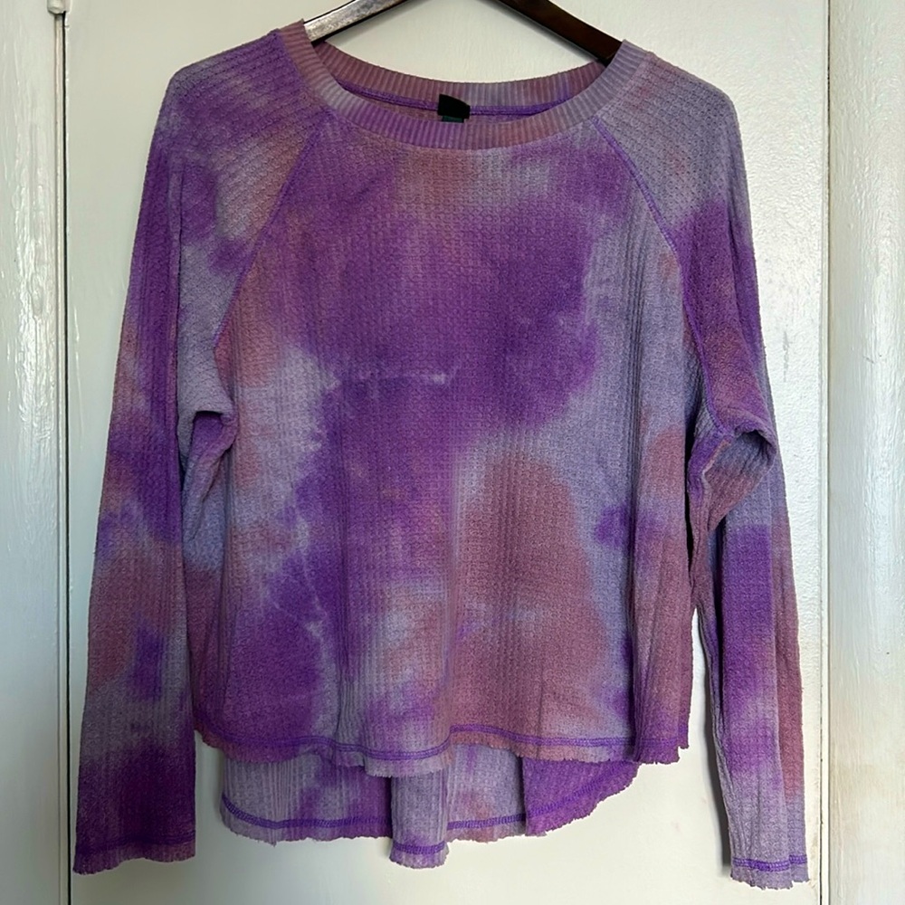 Wild Fable Waffle Weave Tie Dye Long Sleeve Tee XS